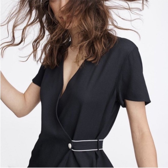 Rag & Bone Tabitha Short Sleeve Black Mini Dress - Picture 4 of 16